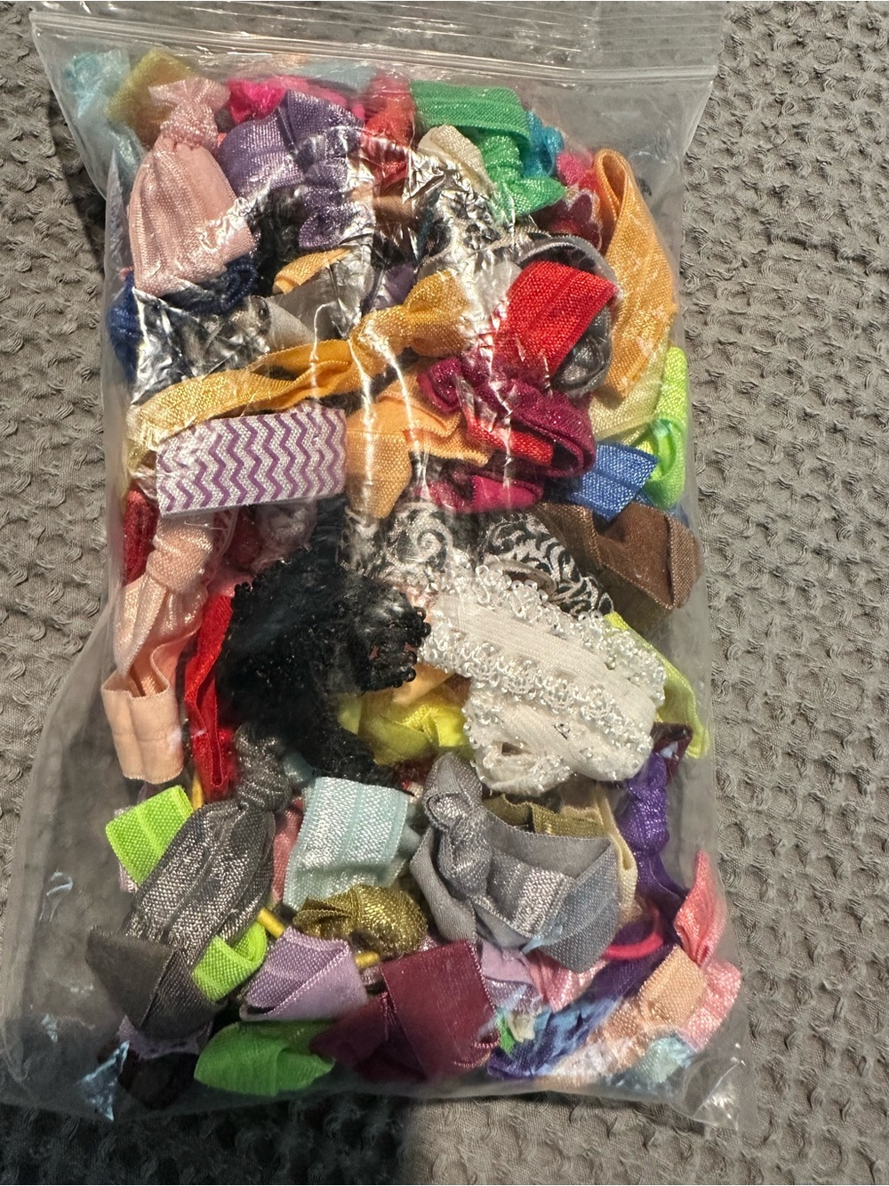 Assorted Multicolor Elastic Hair Ties - Pack of Mixed Styles approx 100
